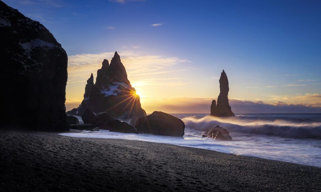 Sunrise, Reynisdrangar Sea Stacks, Vik, Iceland, Melvin Nicholson Photography