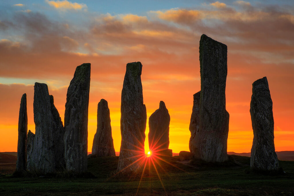 Stunning Sunrise, Callanish Standing Stones, Isle of Lewis, Outer Hebrides, Scotland. Harris and Lewis Photography Tours and Workshops