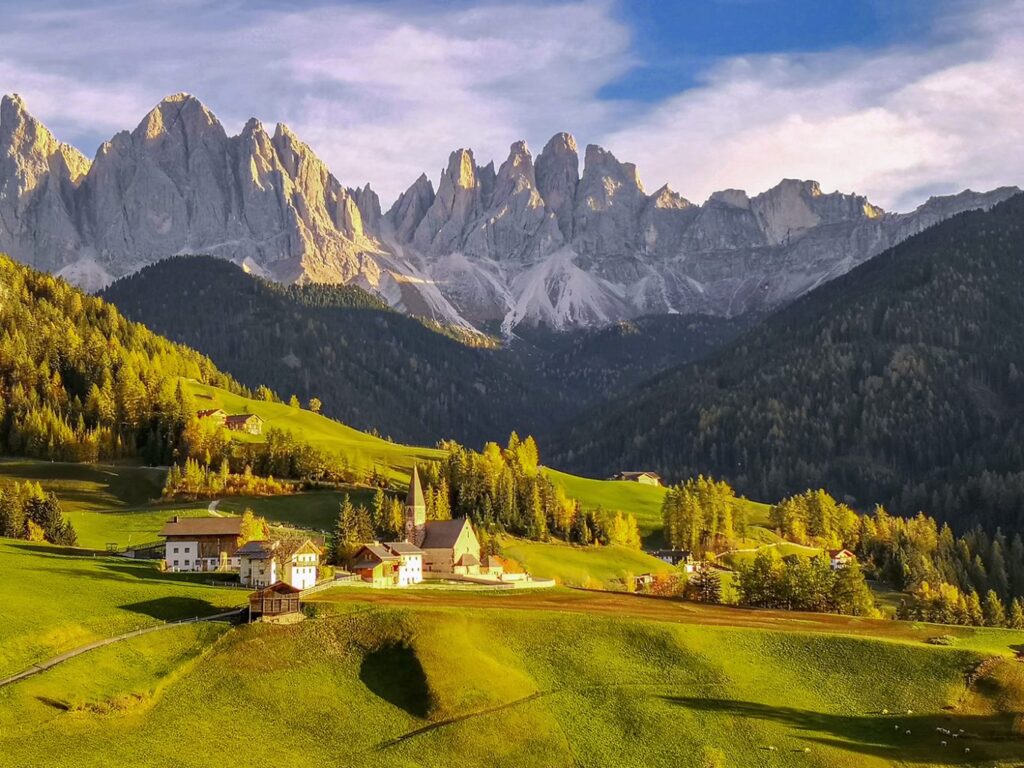 Santa Maddalena Church, South Tyrol, Dolomites, Italy