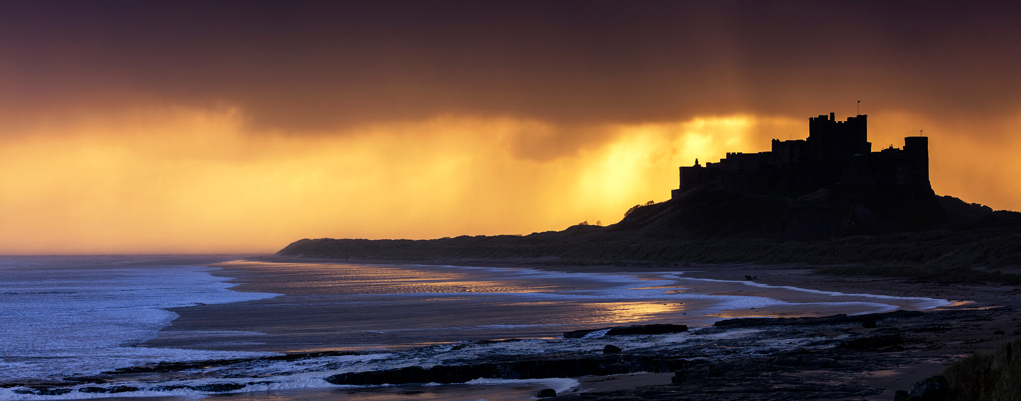 Sunrise, Bamburgh Castle, Northumberland