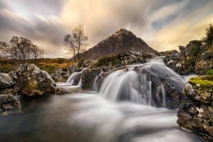 River Coupall Waterfall, Rannoch Moor, Glencoe, Scotland. Glencoe photography tour and workshop